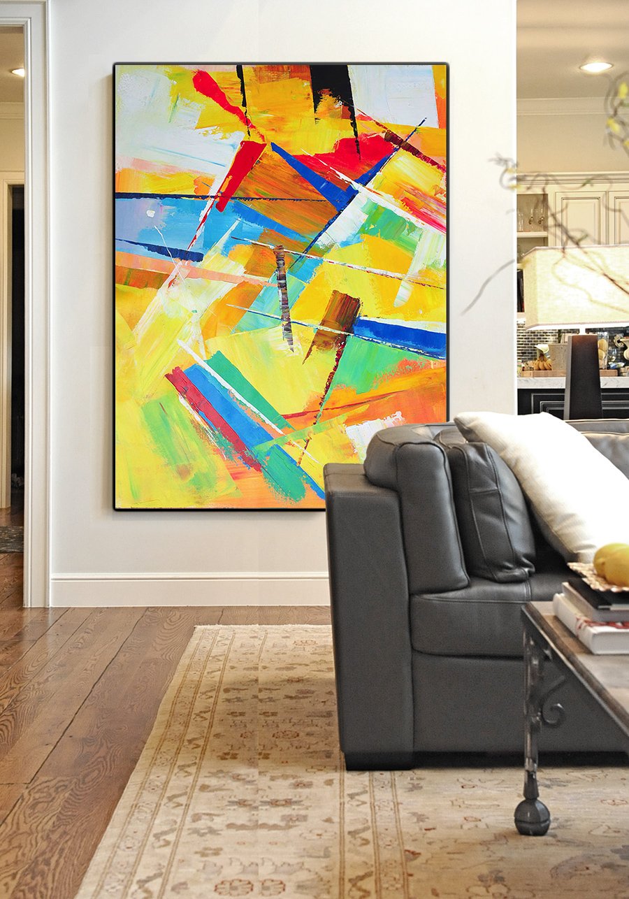 Palette Knife Contemporary Art #L42B - Click Image to Close